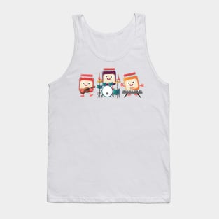 Cute jam session cartoon musician humour Tank Top